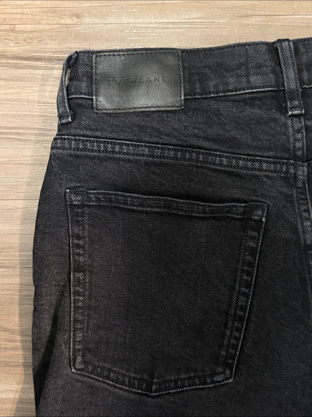Everlane The Way-High Straight Jeans 26 Black Coal Raw Hem $148 - Picture 5 of 12